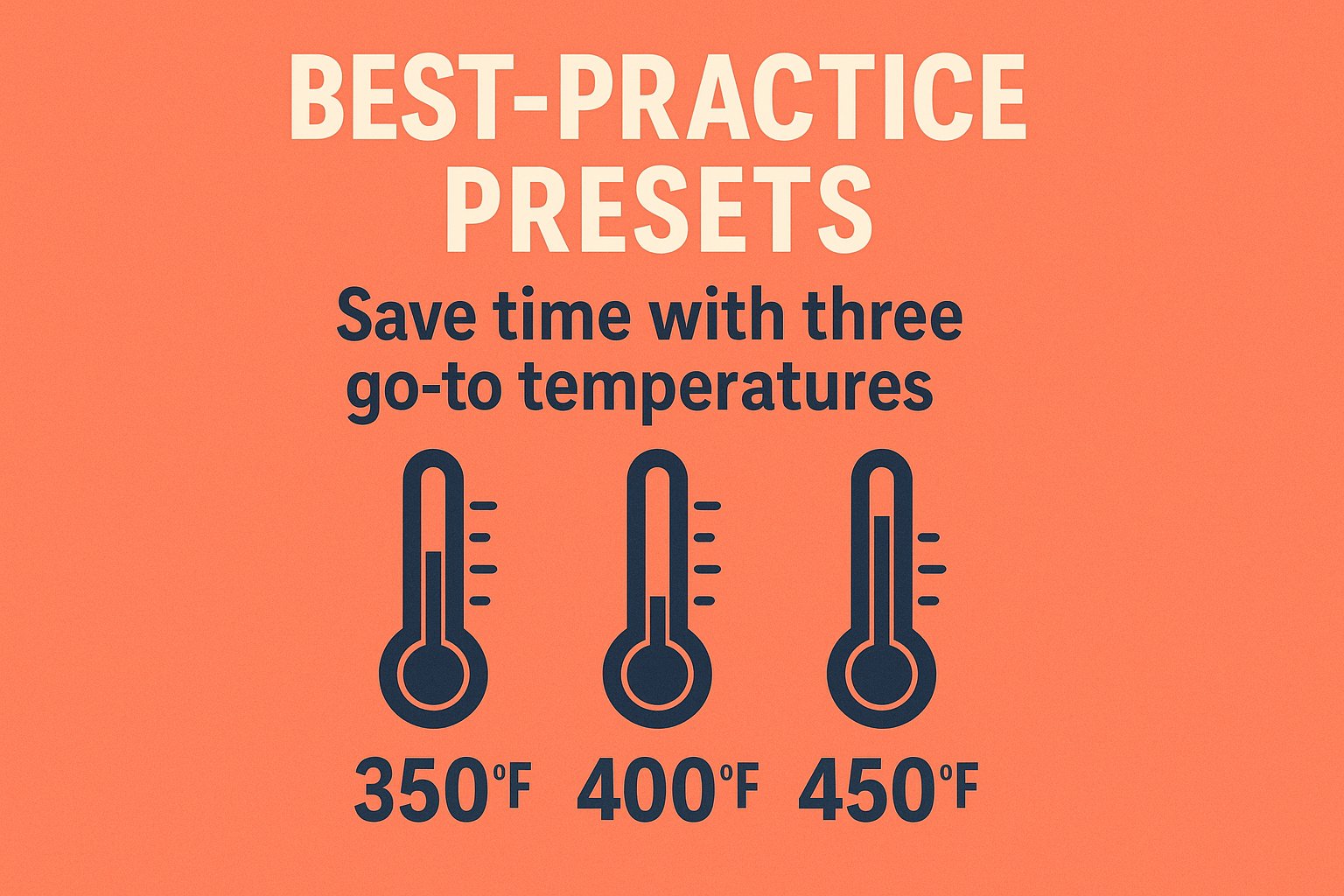 Cover for: Best-Practice Presets: Save time with three go-to temperatures