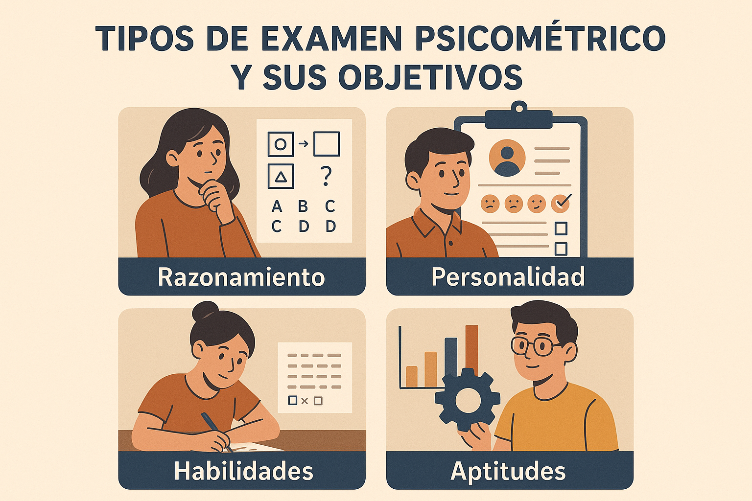 Illustration for: Tipos de Examen Psicométrico y sus Objetivos