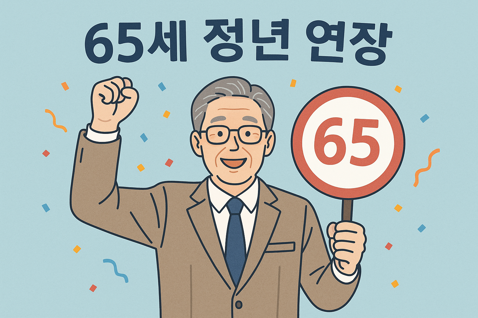 Illustration for: 65세 정년 연장