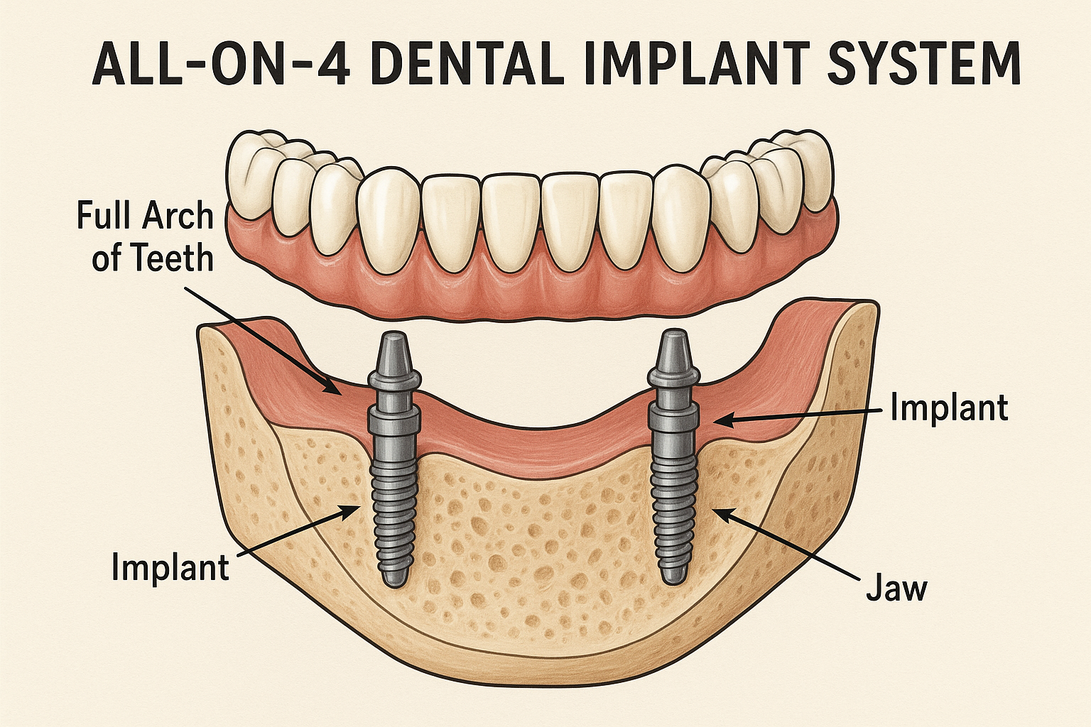 Full Mouth Implants vs Dentures Cost