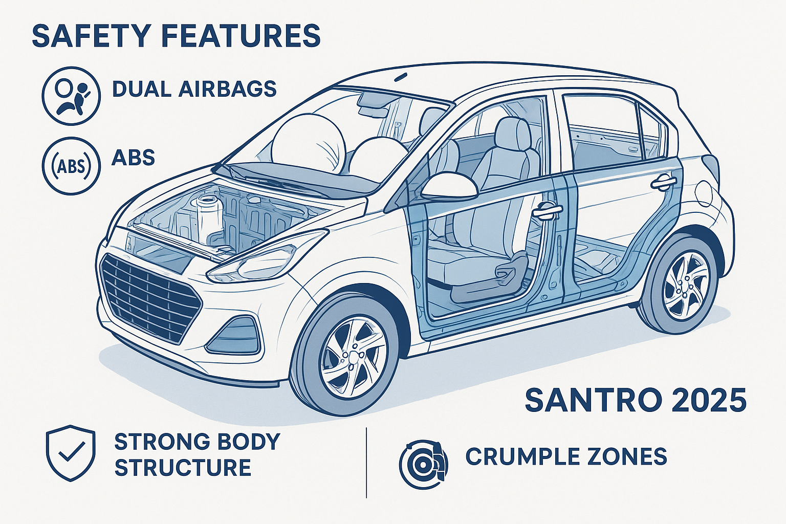 Hyundai Santro 2025: The Perfect Small Car with Modern Features and Enhanced Safety