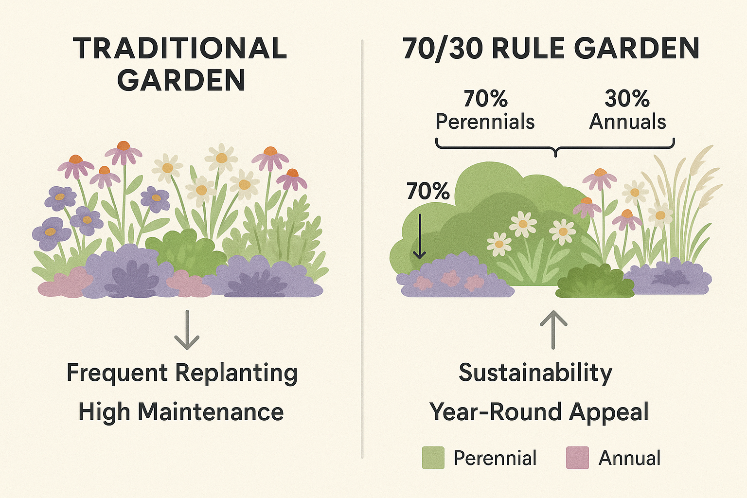 What Is the 70/30 Rule in Gardening