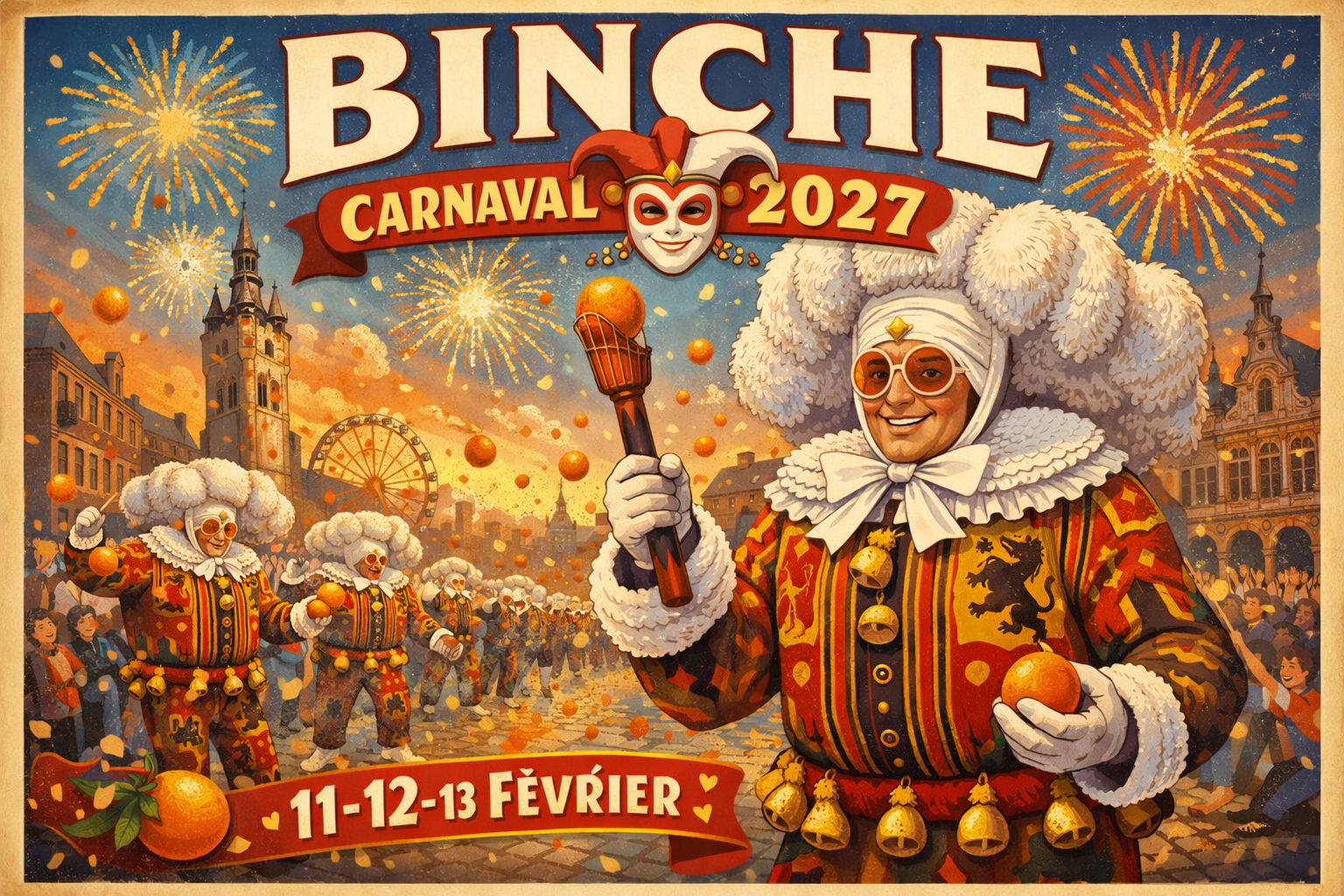 Illustration for: binche carnival 2027