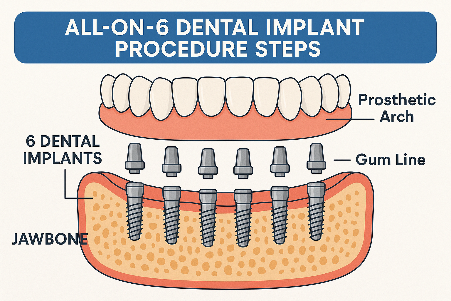 All in Six Dental Implants: Your Complete Guide to Full Arch Restoration in 2025