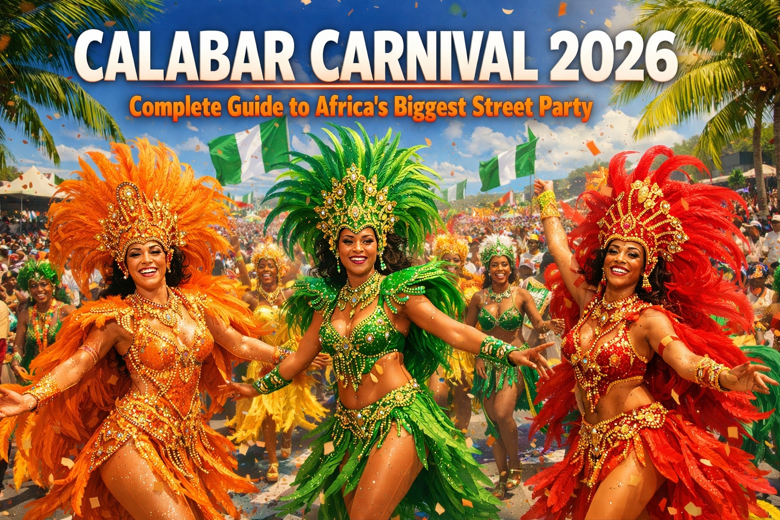 Cover image - Create a vibrant 1536x1024 landscape cover image featuring a spectacular carnival scene with colorful costumed dancers in elab