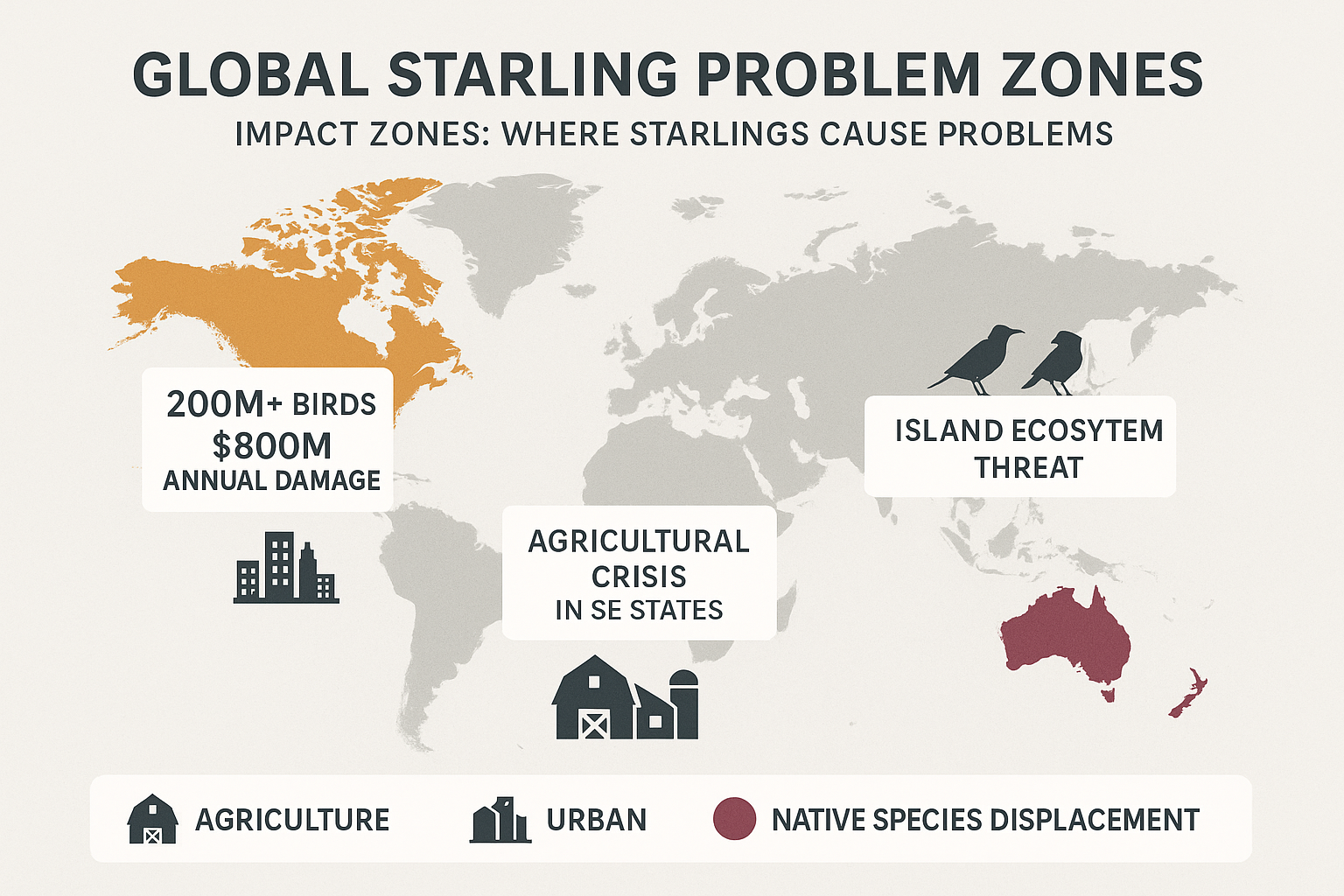 when does the European Starling become a problem 