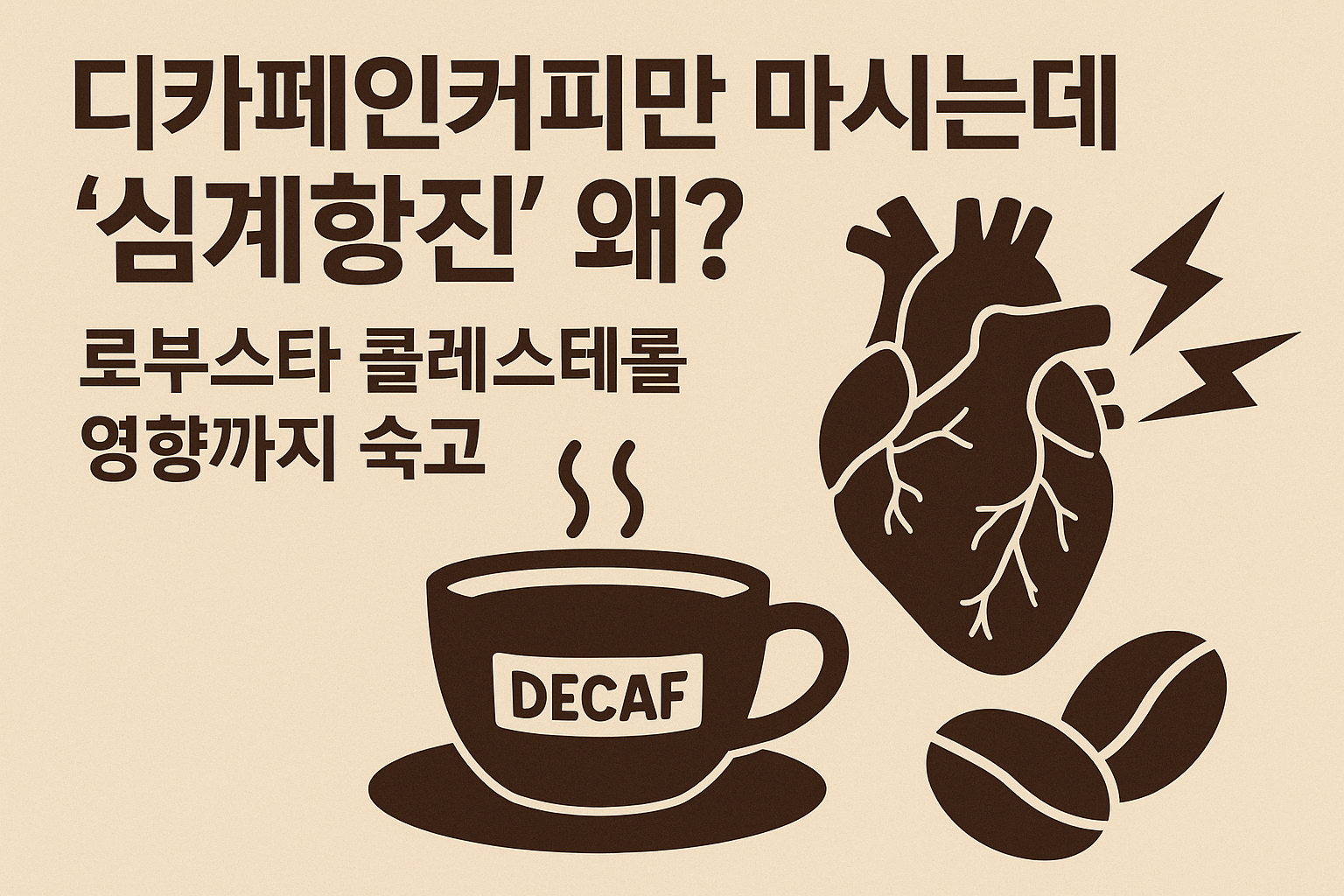 Cover for: 디카페인커피만 마시는데 '심계항진' 왜? 로부스타 콜레스테롤 영향까지 숙고