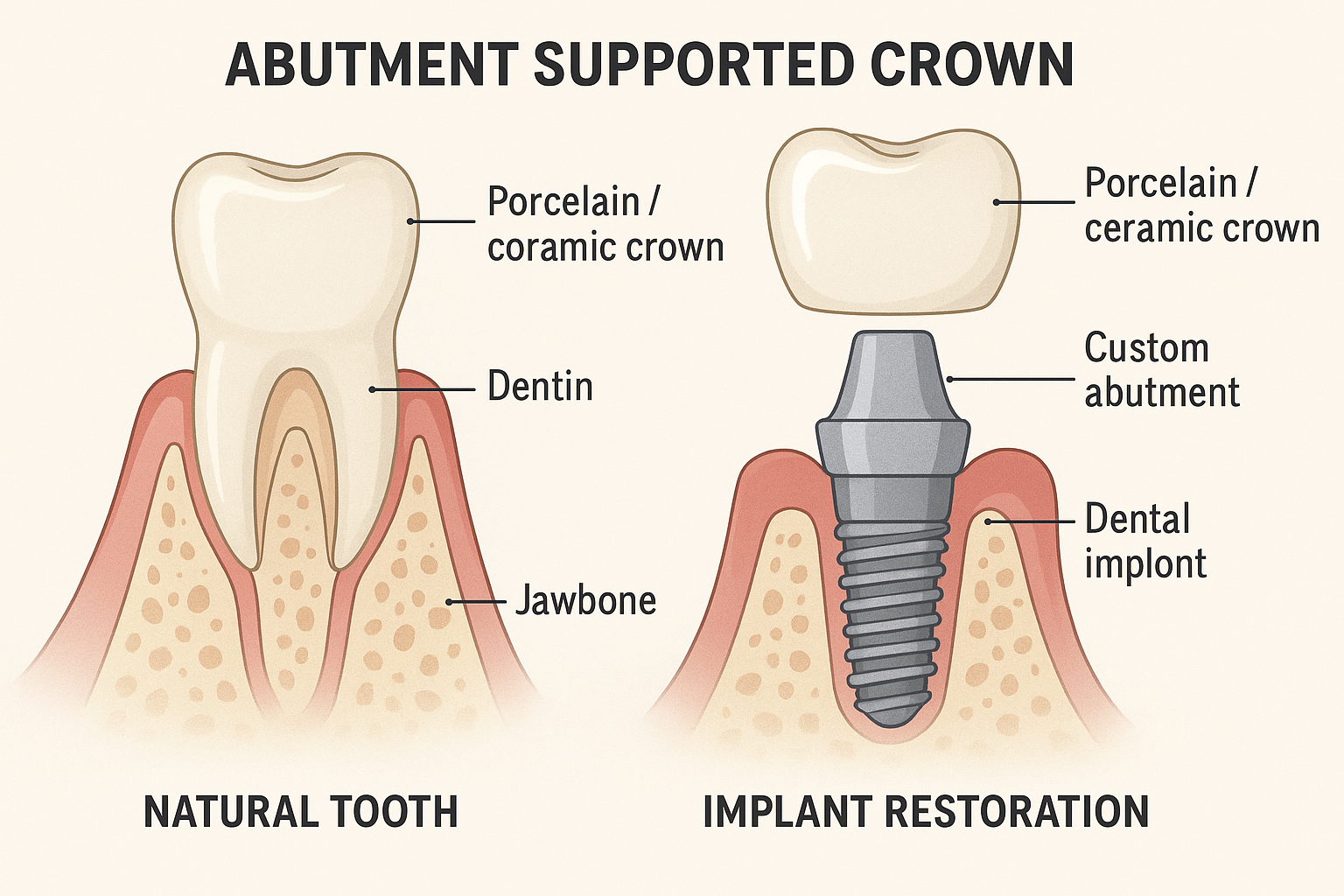 Abutment Supported Porcelain/Ceramic Crown