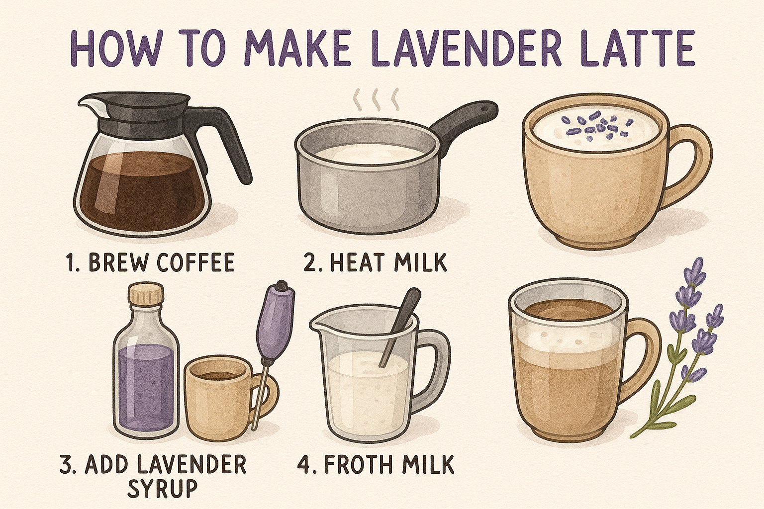 How To Make Lavender Latte at Home