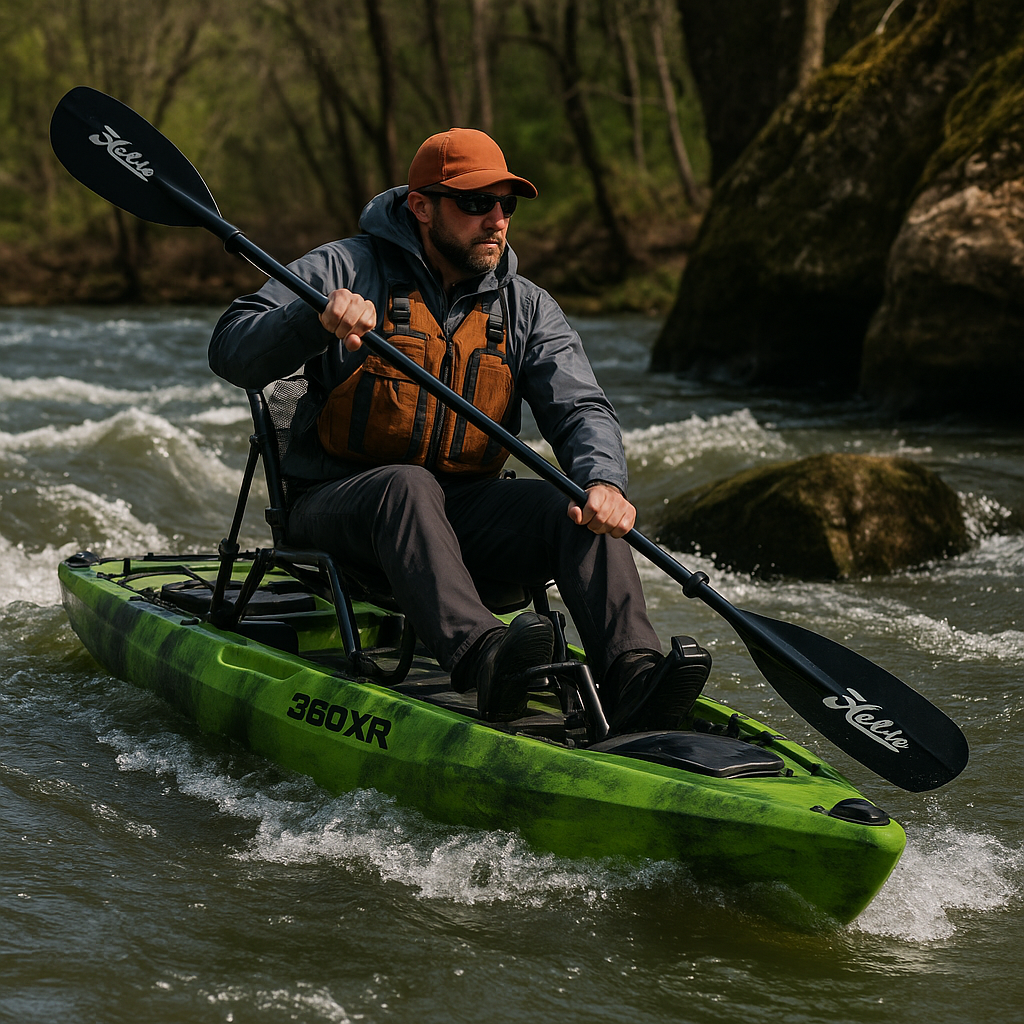  1024x1024 square format Action shot of an angler using the 